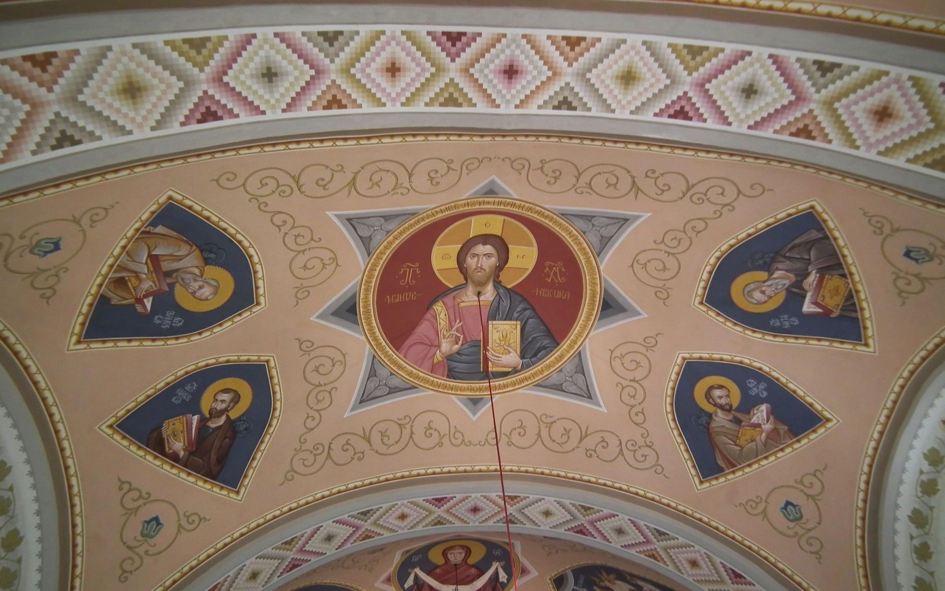 Szt. Mikos gorog katolikus templomban freskok 2a